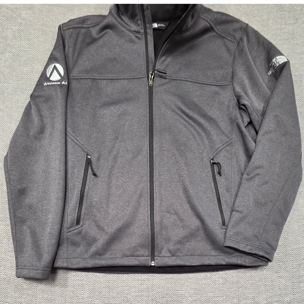 The North Face WindWall Softshell Jacket Mens Large Grey Atomic AI‎ Full Zip L